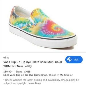 TIE DYE SLIP ON VANS